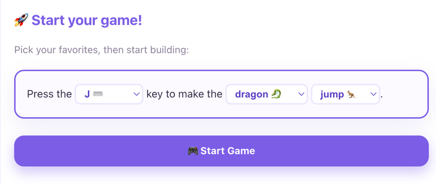 Fill-in-the-blank game starter